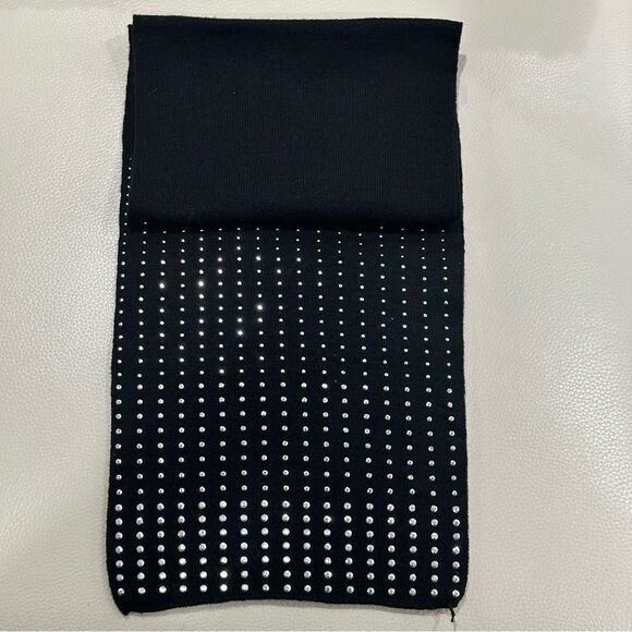 Rampage Women’s Rhinestone Scarf 74” X 10” in Black Color - Picture 7 of 9